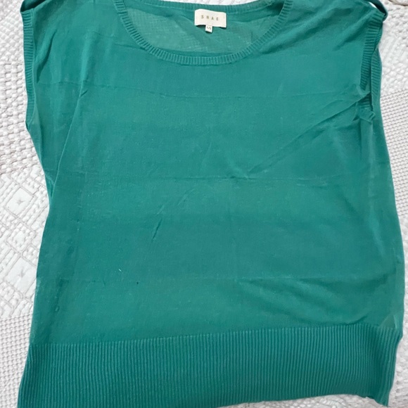 Anthropologie Tops - Anthropologie Green Blouse Classic Knit Top size m